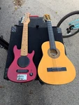 Lot Of 2 Guitars Stagg C405 Classical & Approx Mini Electric Untested. Fixed Price $55.00.