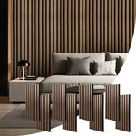 Wood Slat Acoustic Wall Panels 8PC 23.62"X11.22 Sound Dampening. Fixed Price $105.88.