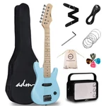 Adm 30 Inch Kids Electric Guitar Beginner Kit, Junior 1/4 Size Mini. Fixed Price $92.00.