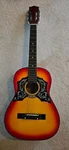Vintage Sears Acoustic Parlor Guitar Rare Label Variant W/ Gig Bag & Strap. Fixed Price $125.00.
