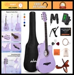 38" Acoustic Guitar Bundle For Beginners - Cutaway Wood, Gig Bag, Strap, Online. Fixed Price $143.99.