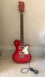 First Act ME-501 Electric Guitar Red & Ivory With Amp Cord, Wood Neck Chrome. Fixed Price $299.99.
